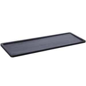 Bakke af Træ Rektangulær Sort 15 x 45 cm.