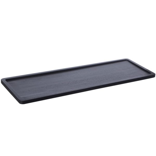 Bakke af Træ Rektangulær Sort 15 x 45 cm.